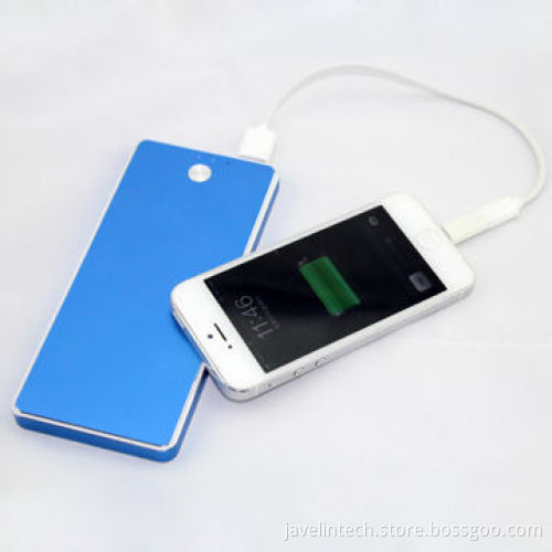 Li-polymer battery power bank, large capacity 12,000mAh output 1A, 2.1A + 4 LED indicators
